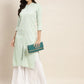 Ethnic Motifs Printed Lurex Kurta ( JOK 1467 Green )