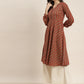 Printed Anarkali Kurta ( JOK 1468 Brown )