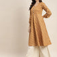 Printed Anarkali Kurta ( JOK 1468 Yellow )