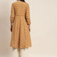 Printed Anarkali Kurta ( JOK 1468 Yellow )