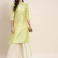 Printed Gotta Patti Kurta ( JOK 1469 Lime )