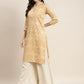 Printed Gotta Patti Kurta ( JOK 1469 Mustard )