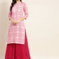 Printed Gotta Patti Kurta ( JOK 1469 Pink )