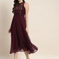 Embroidered A-Line Midi Dress ( JOK 1472 Purple )