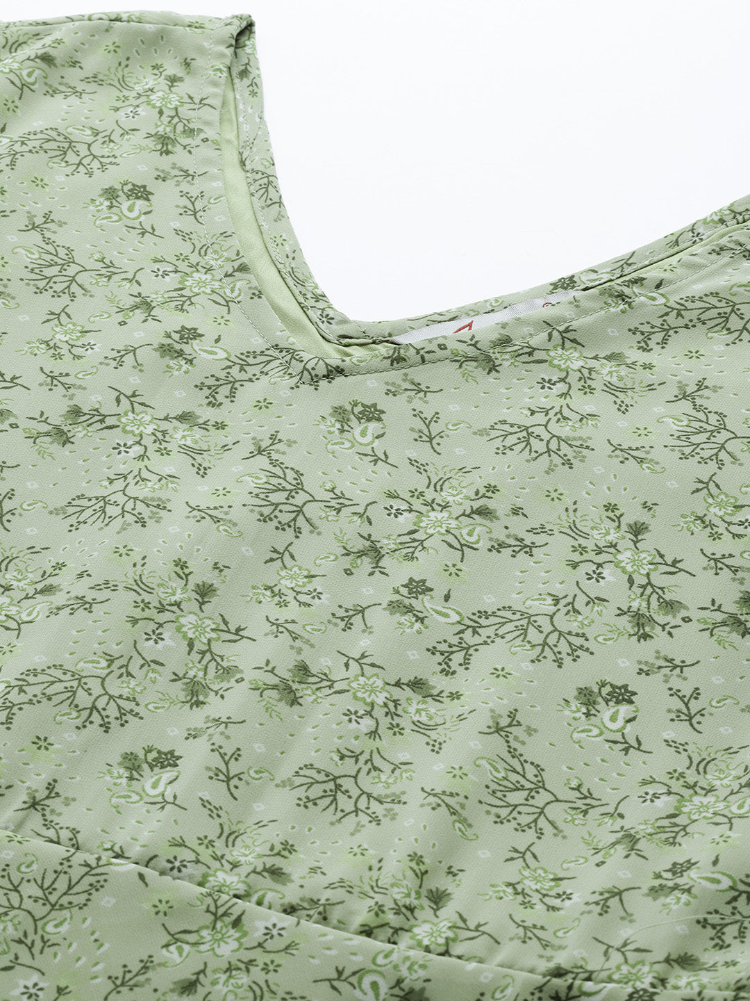 Jompers Floral Georgette A-Line Midi Dress ( JOK 1500 Green )