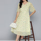 Floarl print flaired gorgette dress from Jompers ( JOK 1500 Off-White )
