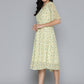 Floarl print flaired gorgette dress from Jompers ( JOK 1500 Off-White )