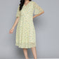 Floarl print flaired gorgette dress from Jompers ( JOK 1500 Off-White )