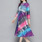 Ombre effect flaired dress ( JOK 1534 Purple )