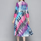 Ombre effect flaired dress ( JOK 1534 Purple )