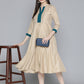 Sequin work, flared ethnic dress ( JOK 1536 Beige )