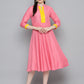 Sequin work, flared ethnic dress ( JOK 1536 PInk )