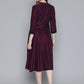 Sequin work, flared ethnic dress ( JOK 1536 Wine )