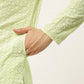 Jompers Men's Green Embroidered Kurta Only ( KO 626 Green )