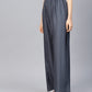 Women Grey Straight Elasticated Palazzo ( JOPL 2121 Grey )