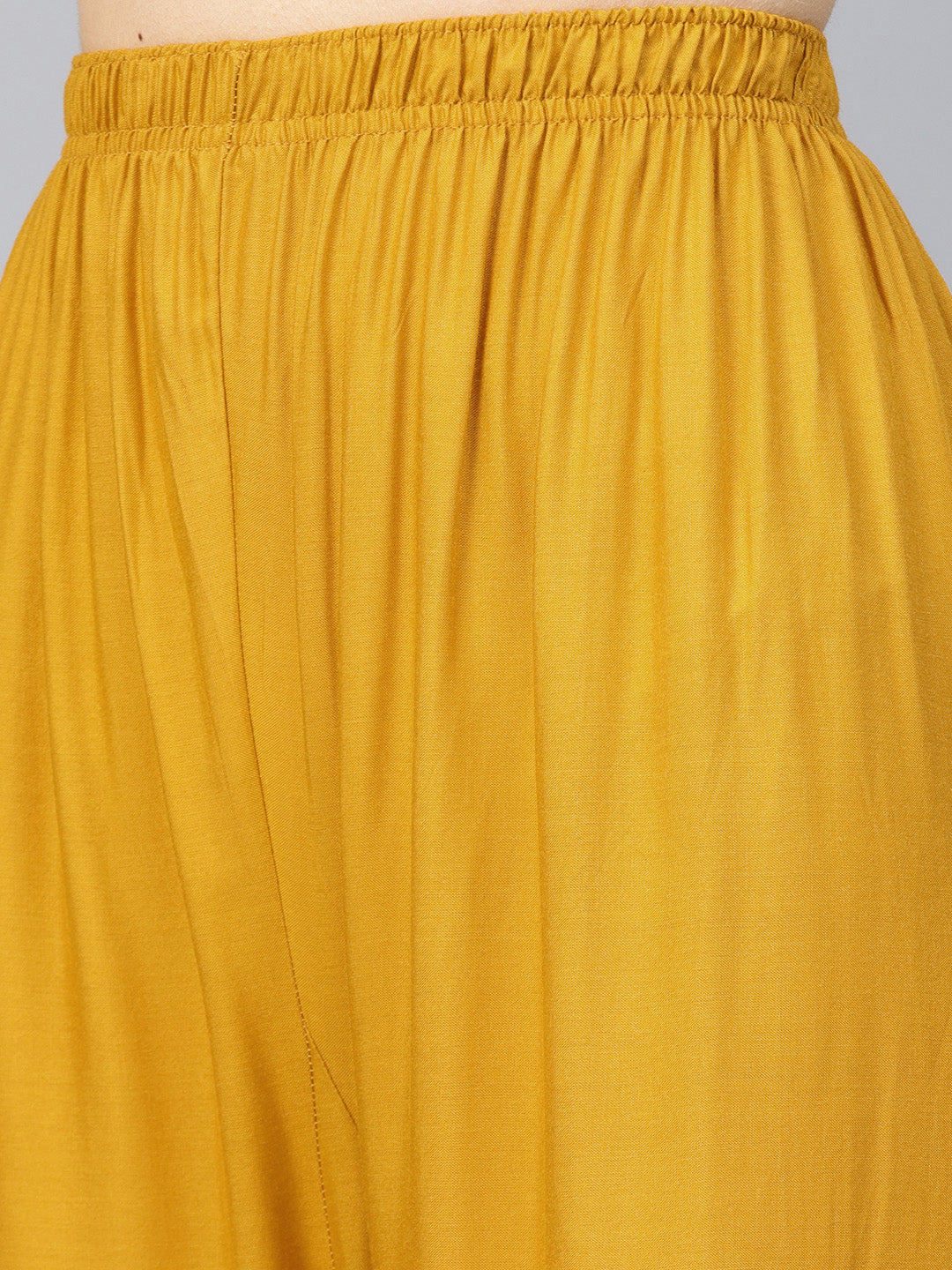 Women Mustard Straight Elasticated Palazzo ( JOPL 2121 Mustard )