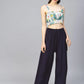Jompers Women Navy-Blue Solid Straight Palazzos ( JOPL 2121 Navy)