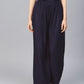 Women Navy Blue Straight Elasticated Palazzo ( JOPL 2121 Navy )