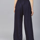 Women Navy Blue Straight Elasticated Palazzo ( JOPL 2121 Navy )