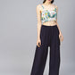 Women Navy Blue Straight Elasticated Palazzo ( JOPL 2121 Navy )
