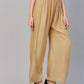 Women Beige Straight Elasticated Palazzo ( JOPL 2121 Beige )