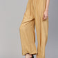 Women Beige Straight Elasticated Palazzo ( JOPL 2121 Beige )
