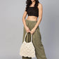 Jompers Women Olive Green & Black Striped Straight Palazzos ( JOPL 2122 Olive)