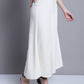 Women Off-White Straight Partially Elasticated Palazzo ( JOPL 2137Off-White )