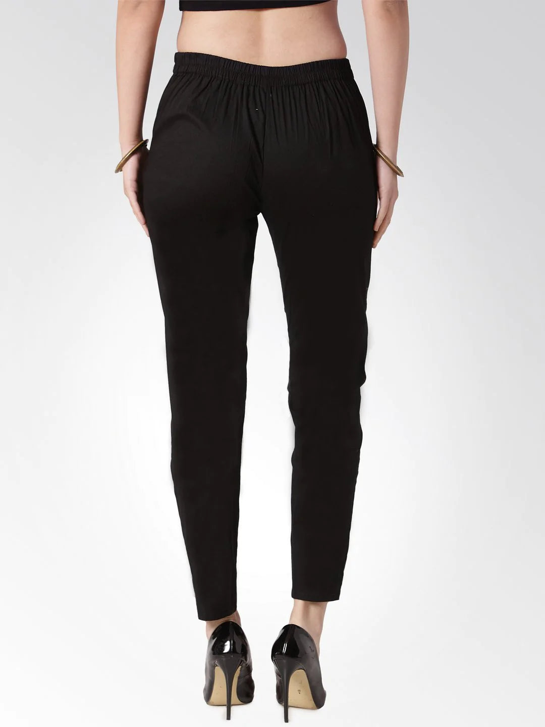 Jompers Women Black Smart Slim Fit Solid Regular Trousers ( JOP 2119 Black )