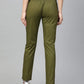 Jompers Women Olive Green Smart Slim Fit Solid Regular Trousers ( JOP 2119 Olive )