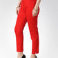 Jompers Women Red Smart Slim Fit Solid Regular Trousers ( JOP 2119 Red )