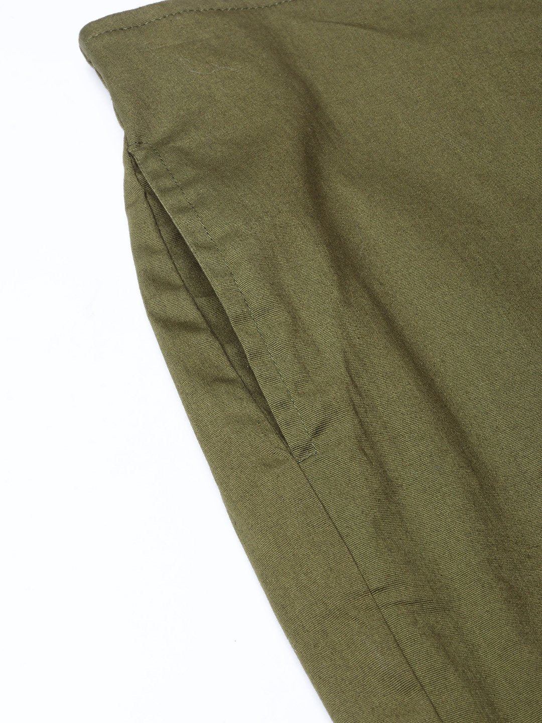 Jompers Women Olive Green Smart Fit Solid Bottom Flared Trousers ( JOP 2128 Olive )