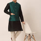 Men's Green Woven Design Nehru Jacket.( JOWC 4004 Green )