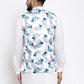 Jompers Men Silver Printed Satin Nehru Jacket ( JOWC 4007 Silver)