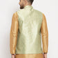 Jompers Men's Green Woven Nehru Jacket ( JOWC 4009Lime )