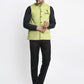 Jompers Men's Green Solid Nehru Jacket with Square Pocket ( JOWC 4024Green )