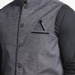 Jompers Men's Grey Solid Nehru Jacket with Square Pocket ( JOWC 4024Grey )