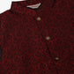 Jompers Men's Maroon Self-Designed Maroon Waistcoat ( JOWC 4027 Maroon )