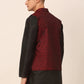 Jompers Men's Maroon Self-Designed Maroon Waistcoat ( JOWC 4027 Maroon )