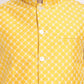 Jompers Men's Mustard Mustard and White Embroidered Nehru Jacket ( JOWC 4029Mustard )