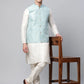 Men's Sky Blue Printed textured Nehru Jacket( JOWC 4039 Sky )