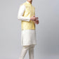 Men's Yellow Mirror Work Embroidered Nehru Jacket( JOWC 4040 Yellow )