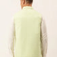 Men's Green Embroidered Nehru Jackets( JOWC 4041 Green )