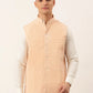 Men's Orange Embroidered Nehru Jackets( JOWC 4041 Orange )