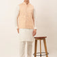 Men's Orange Embroidered Nehru Jackets( JOWC 4041 Orange )