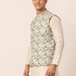 Men's Grey Floral Design Nehru Jacket.( JOWC 4042 Grey )