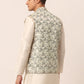 Men's Grey Floral Design Nehru Jacket.( JOWC 4042 Grey )