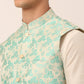 Men's Sky Blue Floral Design Nehru Jacket.( JOWC 4042 Sky )