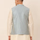 Men Blue & Golden Embroidered Nehru Jackets ( JOWC 4043 Blue )