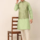 Men Beige & Golden Woven Design Nehru Jackets-JOWC_4045Pista ( JOWC 4045 Pista )